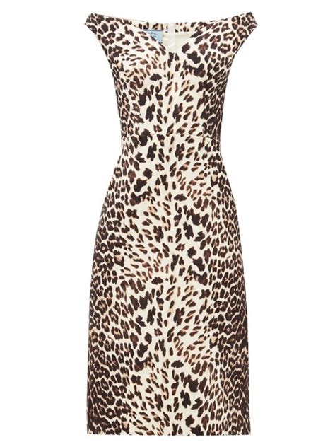 prada leopard print dress|Leopard.